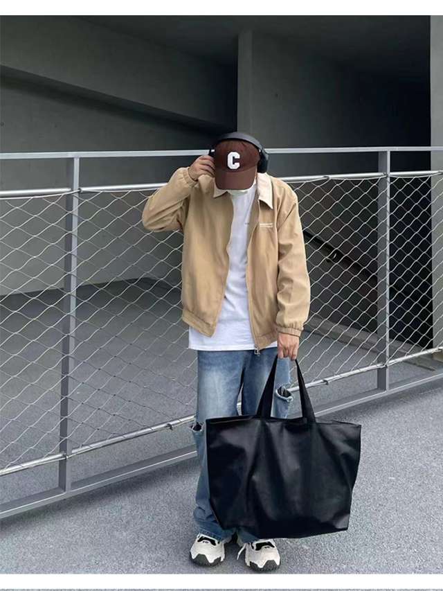 レザーバッグ シンプル大容量トートバッグ