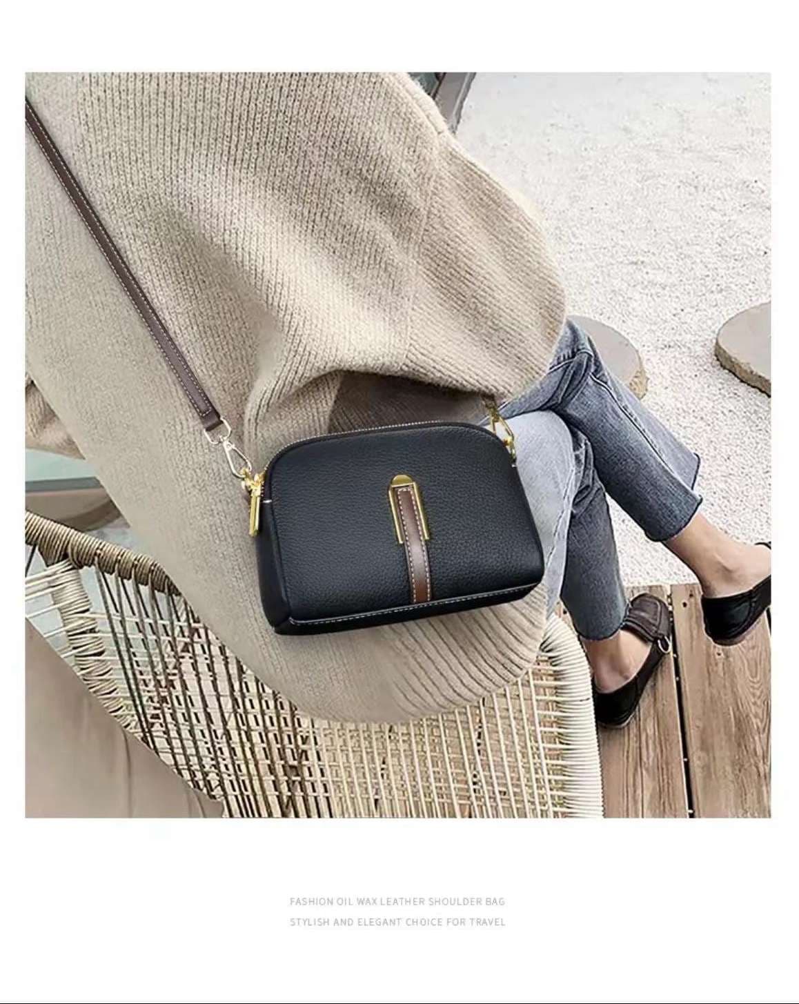 レザーバッグレディース シンプル ミニショルダーバッグ