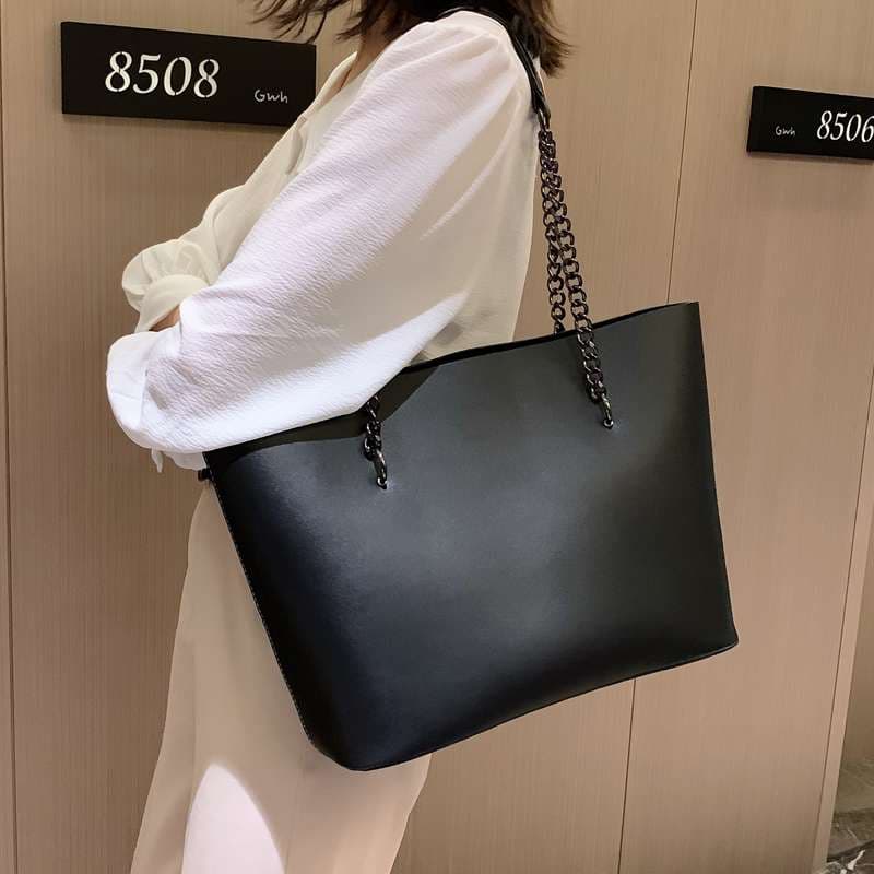 レザーバッグレディース チェーンハンドルトート