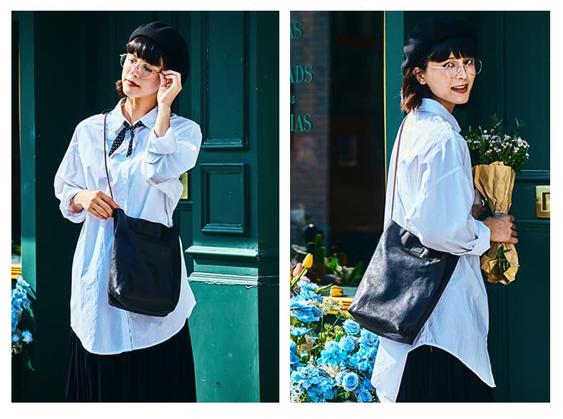 レザーバッグ シンプルレザートート