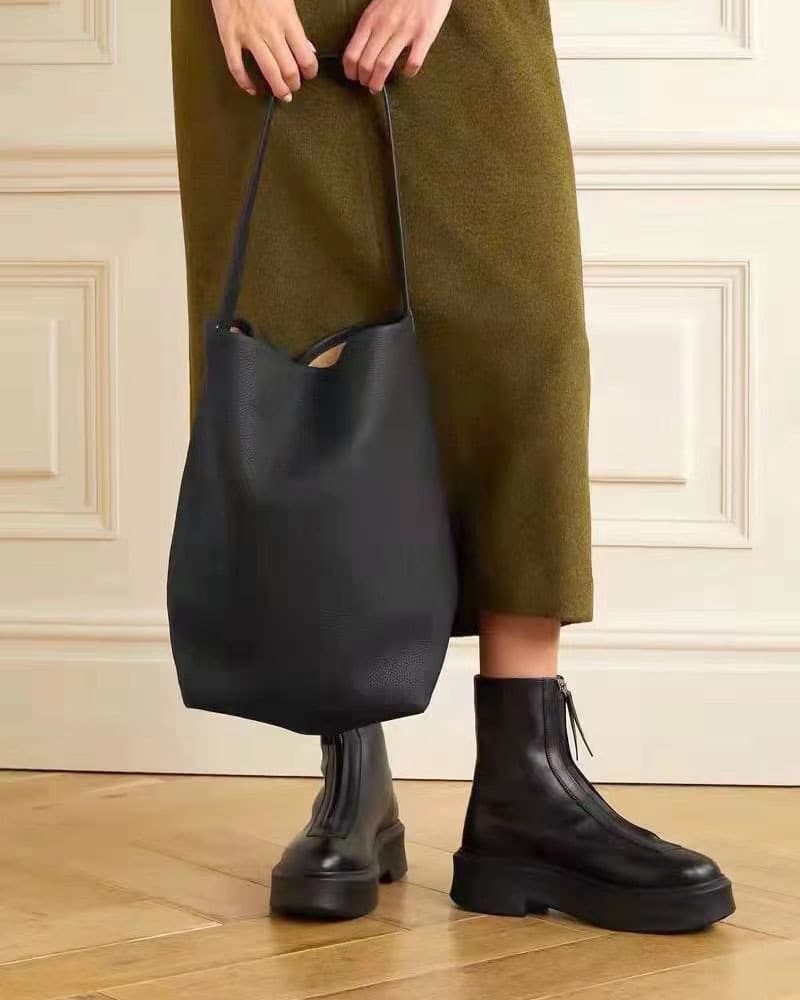 レザーバッグ シンプルトートバッグ