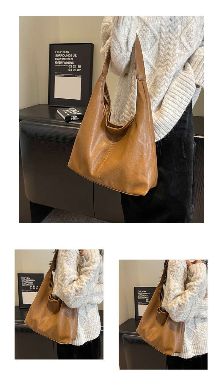 レザーバッグ シンプルショルダーバッグ