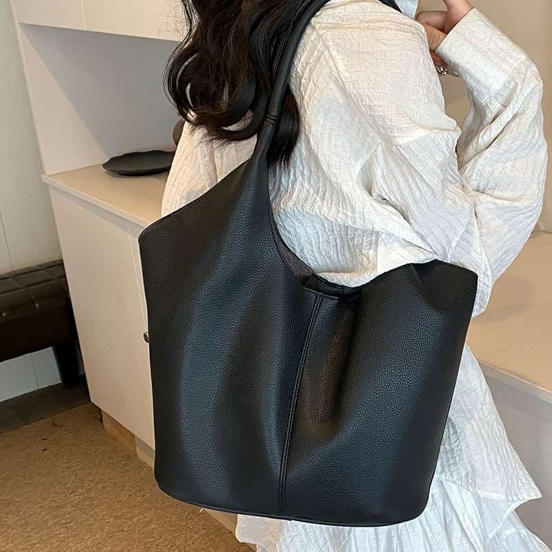 レザーバッグ シンプル大容量レザートートバッグ