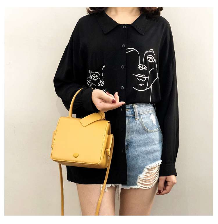 レザーバッグ シンプルレザーハンドバッグ
