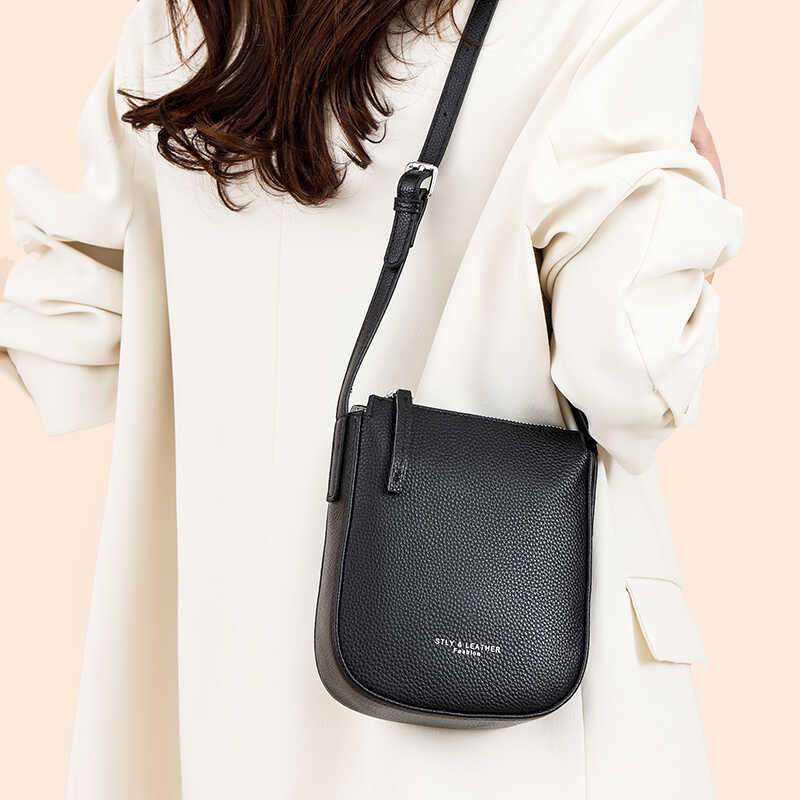 レザーバッグ シンプルショルダーバッグ