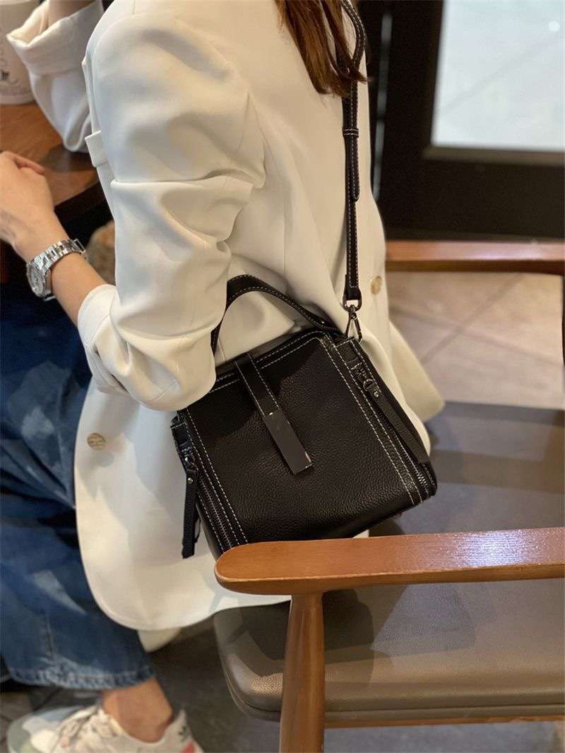 レザーバッグ シンプルミニトートバッグ
