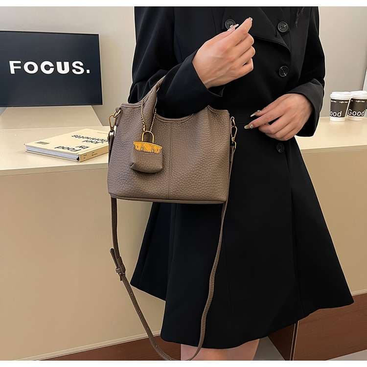 レザーバッグレディース シンプルミニトートショルダー