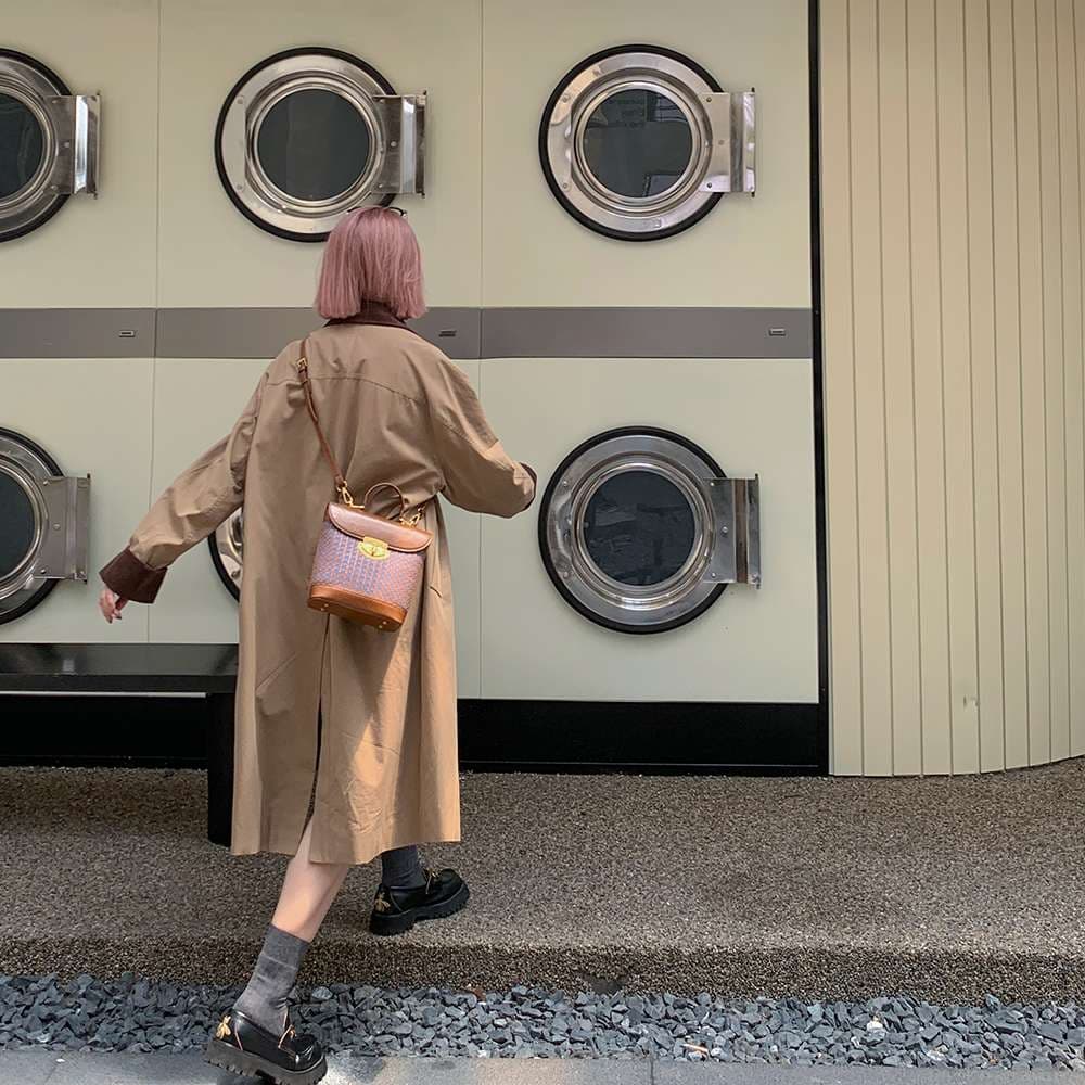 レザーバッグレディース 格子柄 ショルダーバッグ