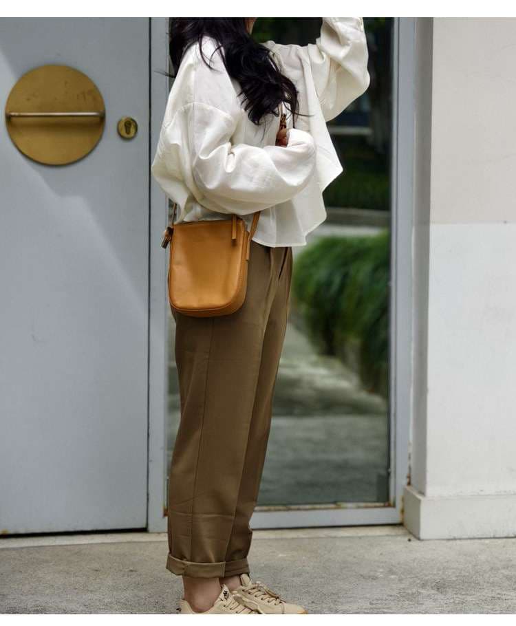 レザーバッグレディース シンプルミニショルダーバッグ