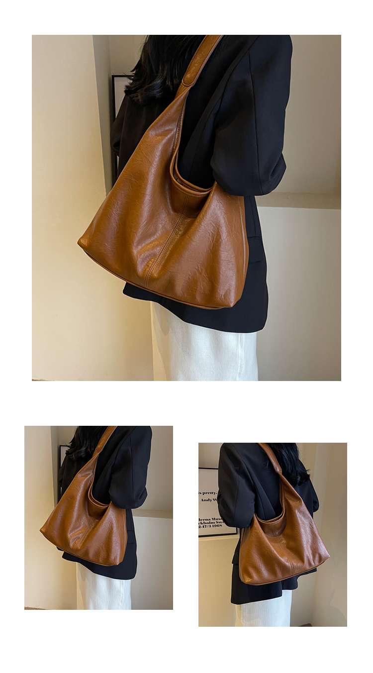 レザーバッグ シンプルショルダーバッグ