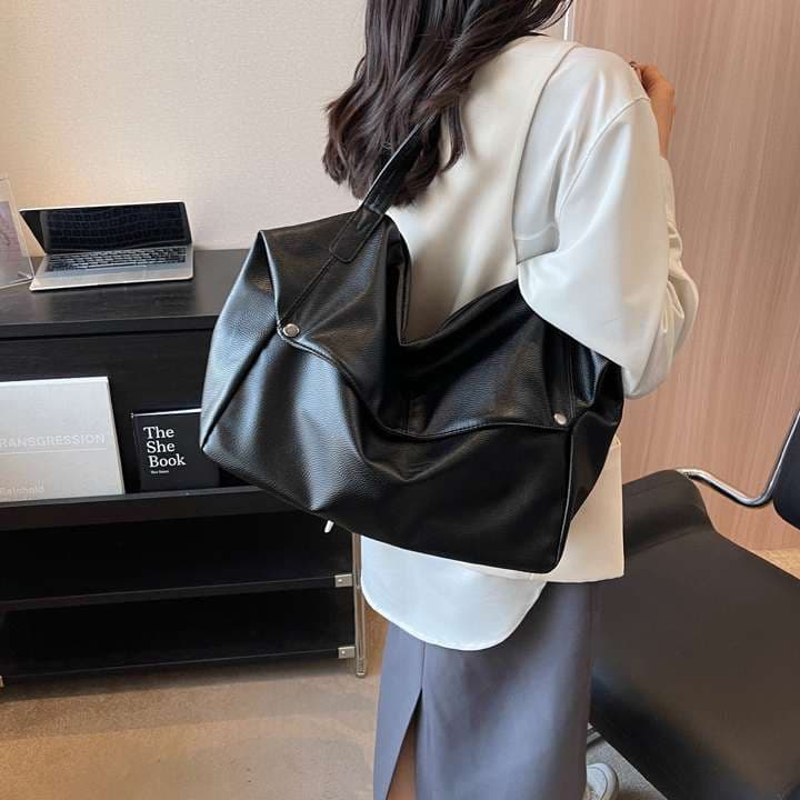 レザーバッグレディース シンプル大容量トートバッグ