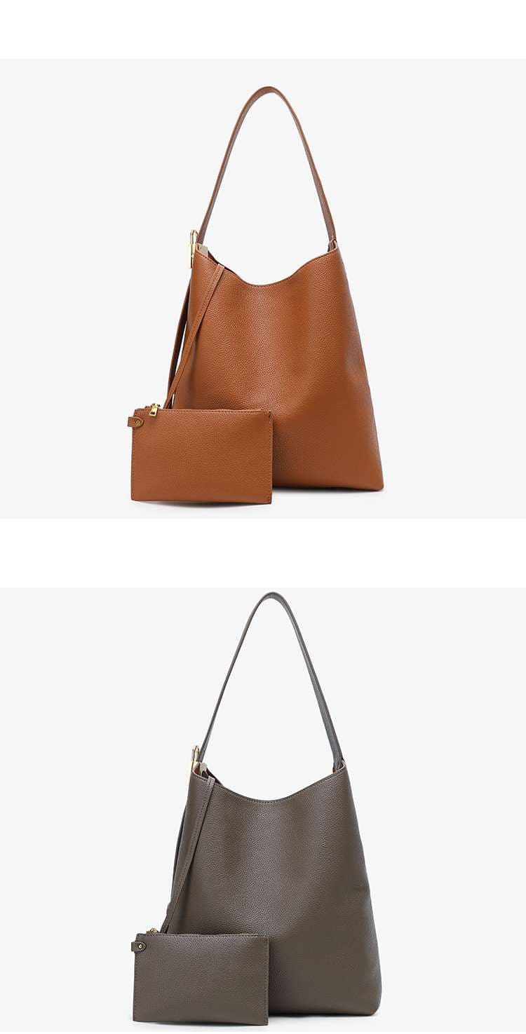 レザーバッグ エレガント大容量トートバッグ