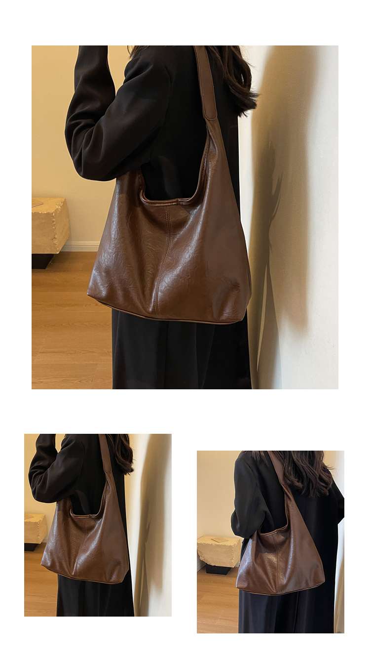 レザーバッグ シンプルショルダーバッグ