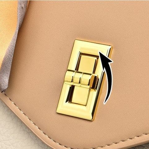 革バッグレディース 編み込みハンドル付き上品フラップハンドバッグ